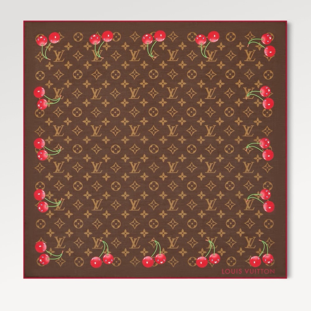 🍒Louis Vuitton xTM murakami cerice cherry Monogram Square 55